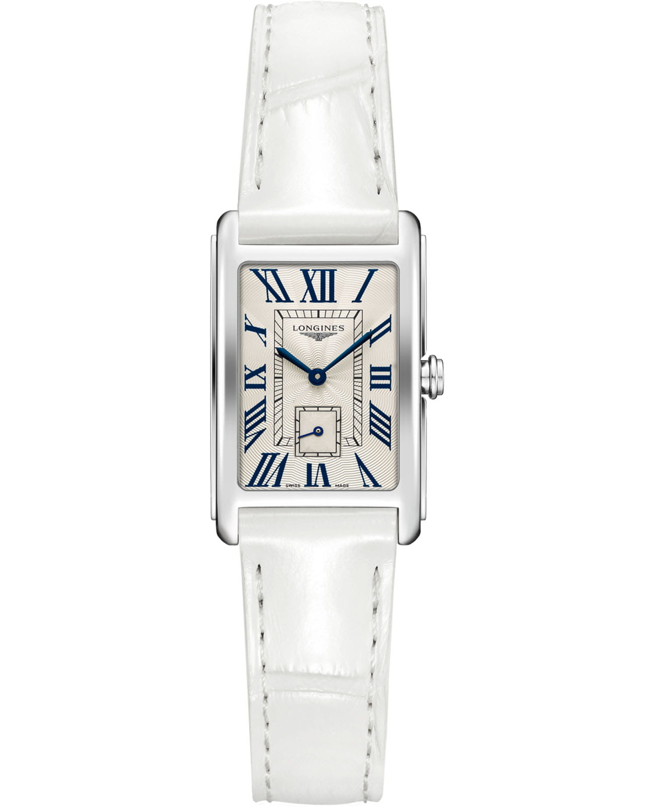 Longines Longines Conquest L5.255.4.71.2  L52554712 кварцевые женские часы бежевый циферблат, браслет кожаный — вид спереди